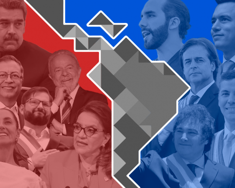 Políticos de izquierda (rojo) y derecha (azul) se dividen Latinoamérica en un escenario político lleno de vaivenes, diferencias y disputas. [Imagen/Fotomontaje: Carlos Alcalá]