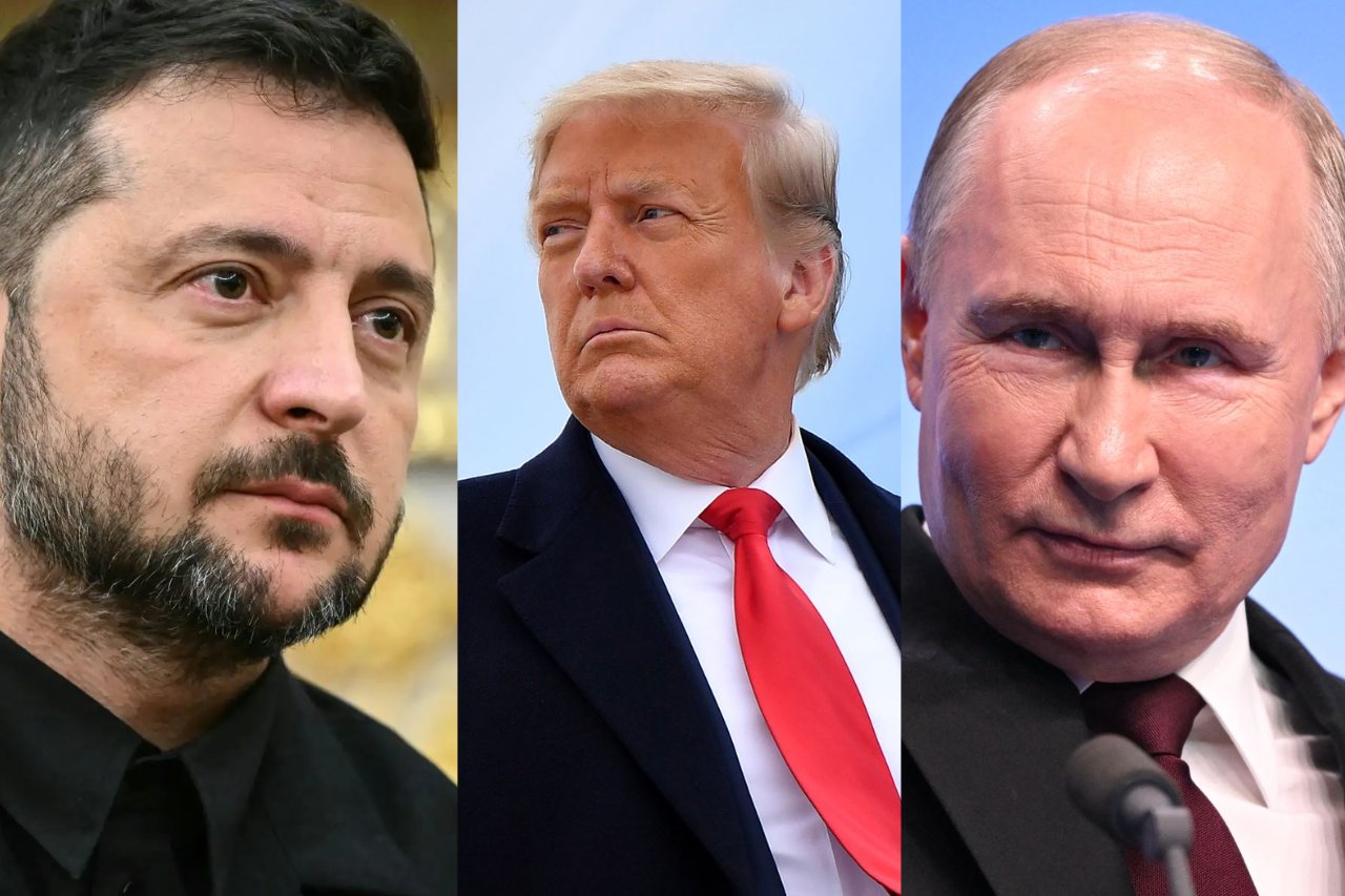 Zelenski, Trump y Putin